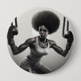 Badge Girl Boss Button