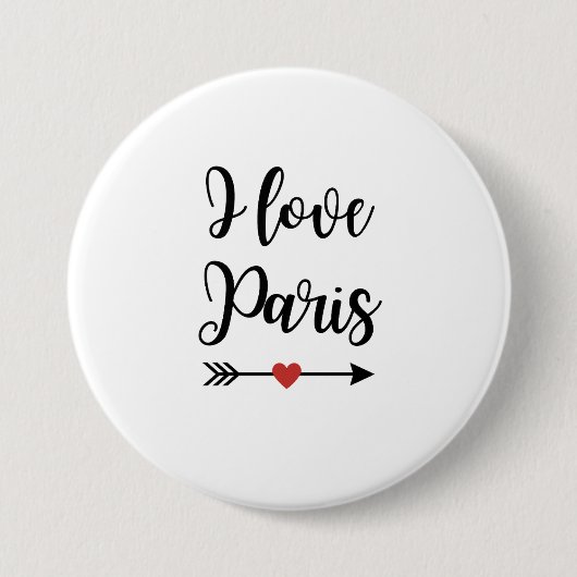 Badge I love Paris Button (Vorderseite)