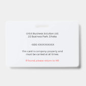 Badge Identification, Badge Personnalisé | Pro ID  Ausweis (Back)