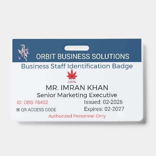 Badge Identification, Badge Personnalisé | Pro ID  Ausweis (Front)