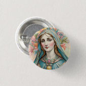 Badge Jungfrau Marie Button (Vorne & Hinten)