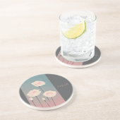 Badge Rond 5 cm Roses, personalized Getränkeuntersetzer (Seite)