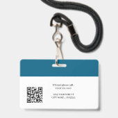 Badge Wird Foto-Code des Angestellten Medical im P Ausweis (Rückseite mit Schlüsselband)