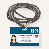 Badge Wird Foto-Code des Angestellten Medical im P Ausweis (Vorderseite mit Schlüsselband)