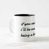 Badge Zweifarbige Tasse (Vorderseite Links)