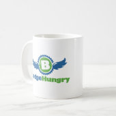 BadgeHungry "fliegendes B" Tasse (Vorderseite Links)