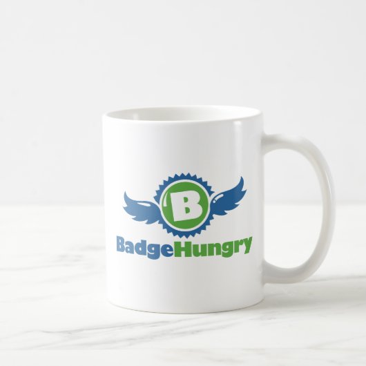 BadgeHungry "fliegendes B" Tasse (Rechts)