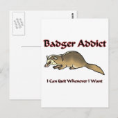 Badger Addict Postkarte (Vorne/Hinten)