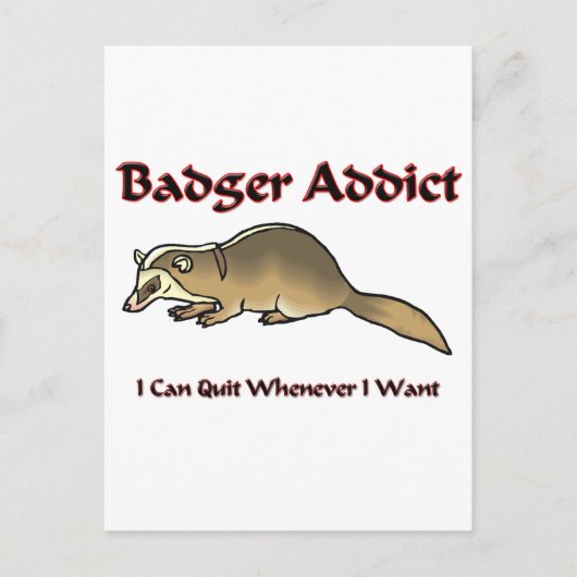 Badger Addict Postkarte (Vorderseite)