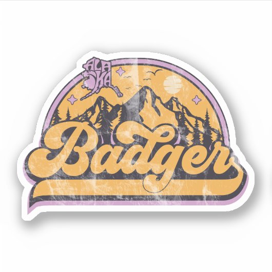 Badger, Alaska Aufkleber (Vorderseite)