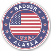 Badger Alaska, Badger Aufkleber (Vorderseite)