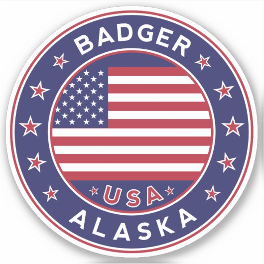 Badger Alaska, Badger Aufkleber (Vorderseite)
