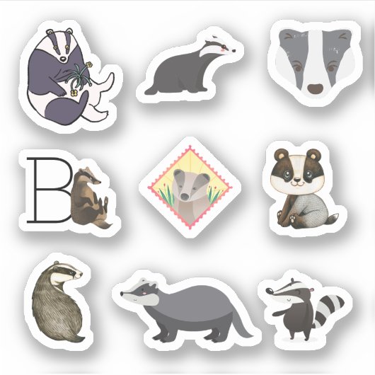Badger-Aufkleber Aufkleber (Vorderseite)