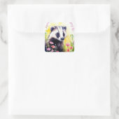 Badger-Aufkleber Quadratischer Aufkleber (Tasche)