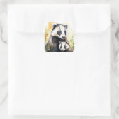 Badger-Aufkleber Quadratischer Aufkleber (Tasche)