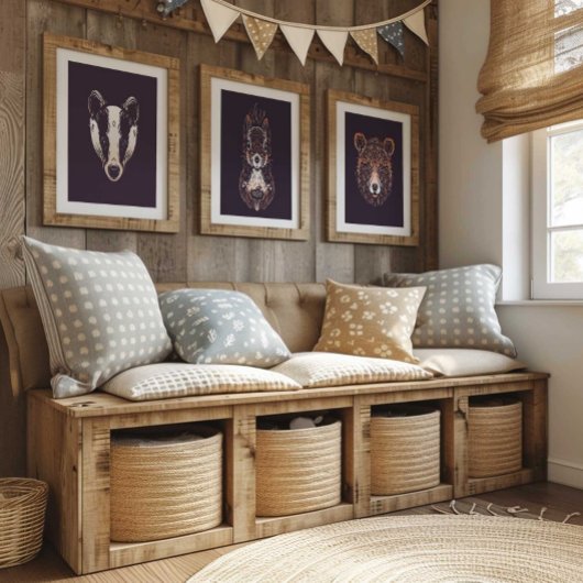 Badger | Badger Forest Animal Wall Print  Poster