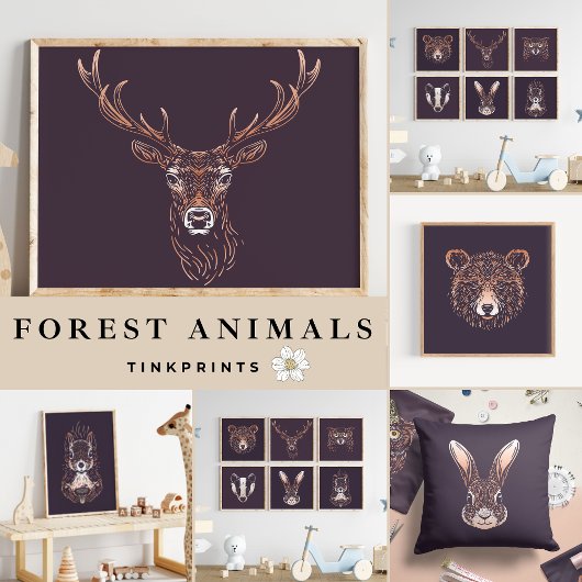 Badger | Badger Forest Animal Wall Print Poster