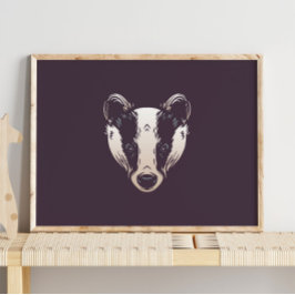 Badger | Badger Forest Animal Wall Print Poster