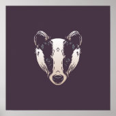Badger | Badger Forest Animal Wall Print Poster (Vorne)