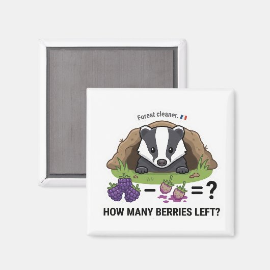 Badger Berries Subtraction Magnet (Vorderseite/Rückseite)