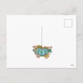 Badger Blue Pumpkin Feiertagspostkarte (Rückseite)