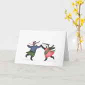 Badger ceilidh leere Grußkarte Karte (Gelbe Blume)