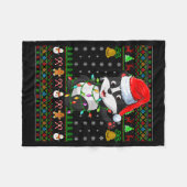 Badger Christmas Lights Funny Santa Ugly Sweaters Fleecedecke (Vorderseite (Horizontal))