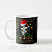 Badger Christmas Lights Funny Santa Ugly Sweaters Kaffeetasse (Links)