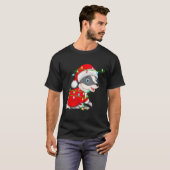 Badger Christmas Lights Santa Costume Cute Animal T-Shirt (Vorne ganz)
