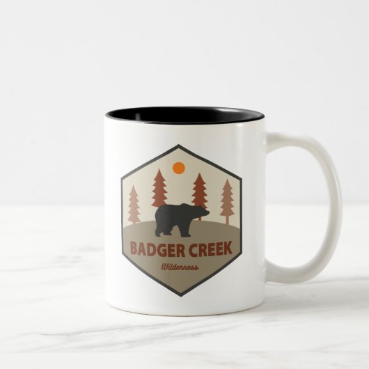 Badger Creek Wilderness Oregon Bear Zweifarbige Tasse (Rechts)