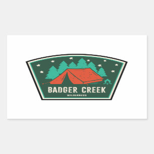 Badger Creek Wilderness Oregon Camping Rechteckiger Aufkleber