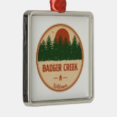 Badger Creek Wilderness Oregon Ornament Aus Metall (Rechts)