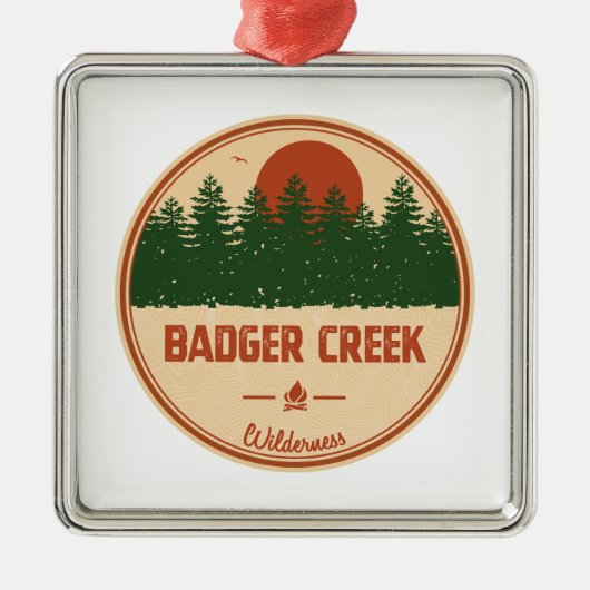 Badger Creek Wilderness Oregon Ornament Aus Metall (Vorne)