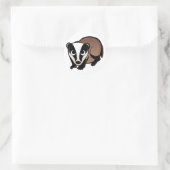 Badger Design Runder Aufkleber (Tasche)