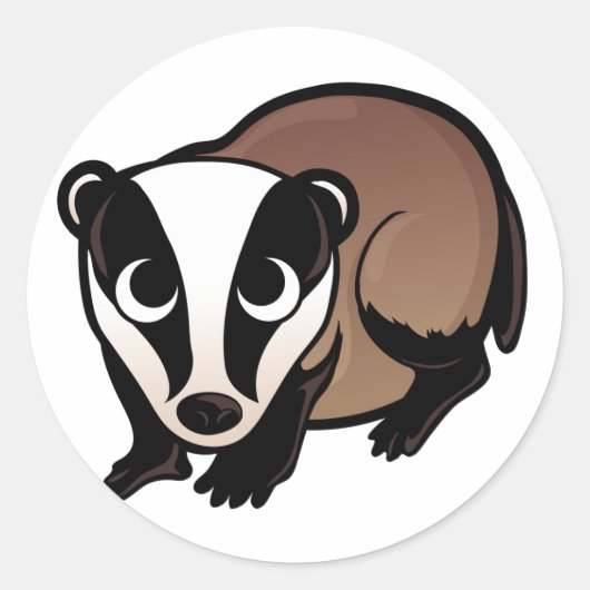 Badger Design Runder Aufkleber (Vorderseite)