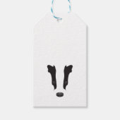 Badger Face-Silhouette Geschenkanhänger (Vorderseite)