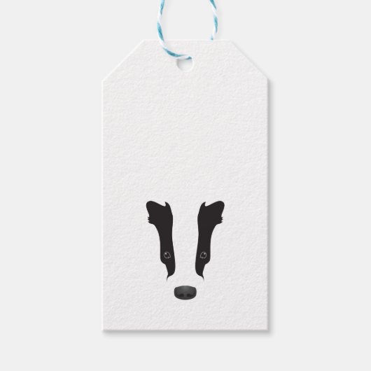Badger Face-Silhouette Geschenkanhänger (Vorderseite)