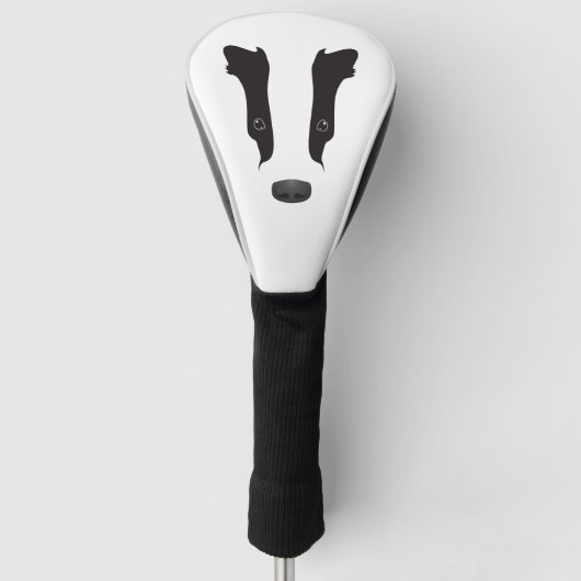 Badger Face-Silhouette Golf Headcover (Vorderseite)