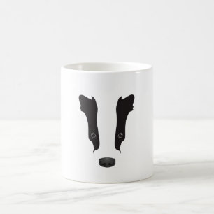 Badger Face-Silhouette Kaffeetasse