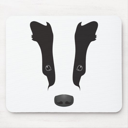 Badger Face-Silhouette Mousepad (Vorne)