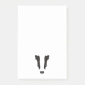 Badger Face-Silhouette Post-it Klebezettel (Vorderseite)