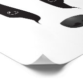 Badger Face Silhouette Poster (Ecke)