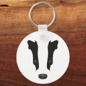 Badger Face-Silhouette Schlüsselanhänger (Vorderseite)