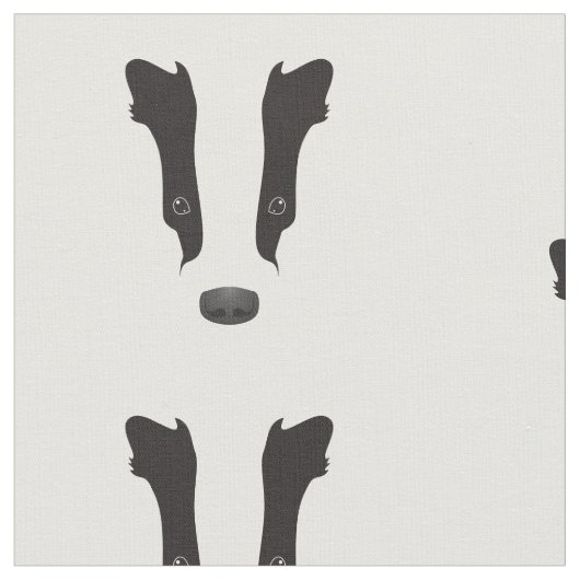 Badger Face-Silhouette Stoff (Nahaufnahme)