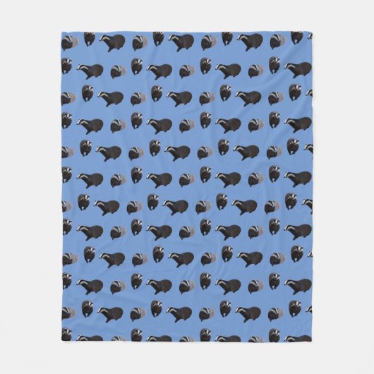 Badger Frenzy Fleece Blanket (blau) (Vorderseite)