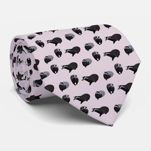 Badger Frenzy Krawatte (Dusty Pink) (Gerollt)
