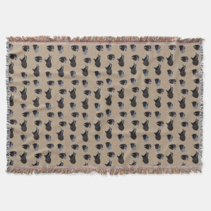 Badger Frenzy Throw Blanket (Beige) Decke