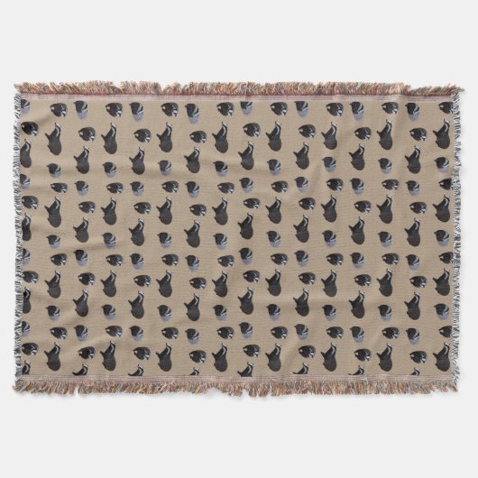 Badger Frenzy Throw Blanket (Beige) Decke (Vorderseite)
