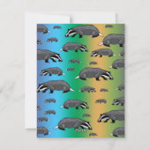 Badger Geburtstagskarte Feiertagskarte (Rückseite)