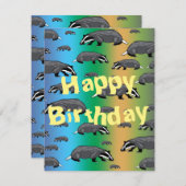 Badger Geburtstagskarte Feiertagskarte (Vorne/Hinten)